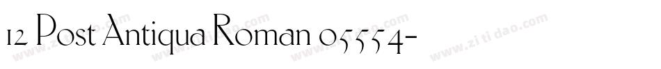 12 Post Antiqua Roman 05554字体转换